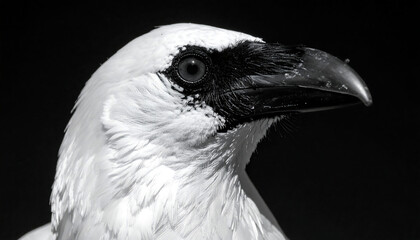 Detailed profile of bird