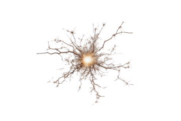 Abstract Brown and Gold Energy Burst on Black Background