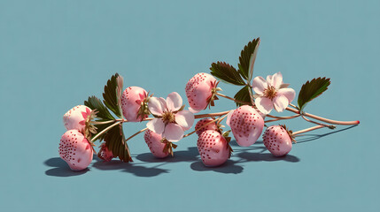 Pink magnolia and lily flowers blossom in the spring garden, showcasing nature's beauty on the tree branches