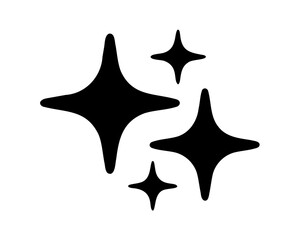 Obraz premium Stylized black stars on a white background evoking cleanliness and purity