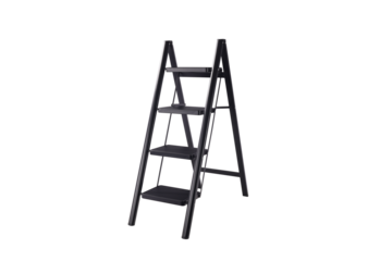 Compact Folding Stair Ladder – 4 Steps Lightweight Steel