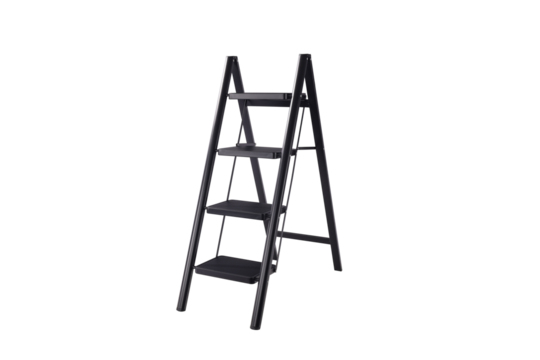 Compact Folding Stair Ladder – 4 Steps Lightweight Steel