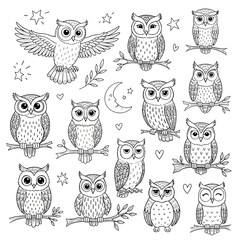 set of owls