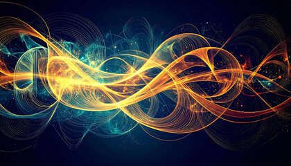 Abstract light waves design
