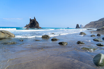 Wild Beach playa Benijo, Tenerife island, Canarias Spain