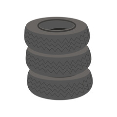 Stack of Tires Automotive Industry, Vehicle Components, Rubber Materials