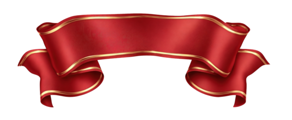 Red And Gold Elegant Ribbon Banner Design