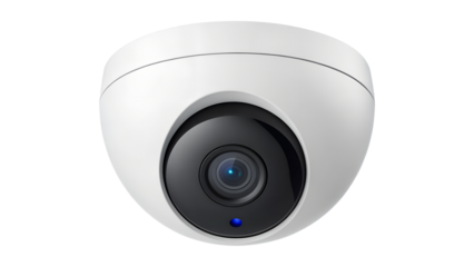 Modern Wireless Security Camera Isolated on Transparent Background Smart Home Device