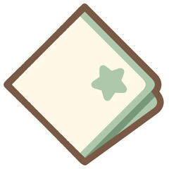 かわいいガーゼハンカチのアイコンイラスト素材