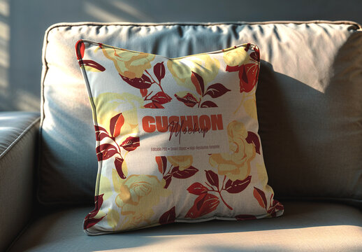 Fabric Cushion Pillow Mockup