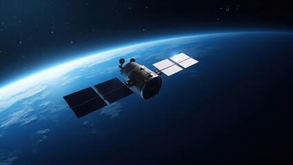 Obraz premium space shuttle launch, satellite and earth, satellite dish on the earth, satellite in space, satellite dish on the earth, 