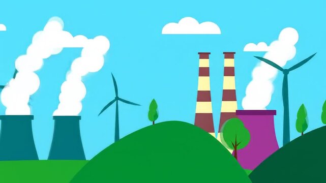 Renewable energy sources illustration
