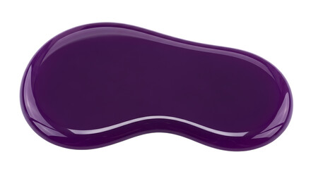 Unique purple gel-like shape isolated on a transparent background for creative design purposes