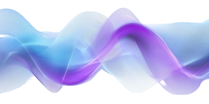 Abstract Flowing Purple and Blue Waves Design - Powered by Adobe