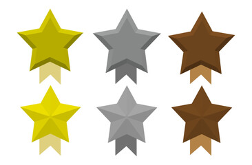 3Dの星型メダルセット