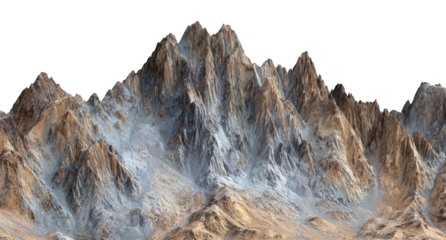 Majestic Mountain Range with Jagged Peaks and Snow