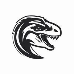 Striking t rex design with bold lines creates a captivating animal silhouette