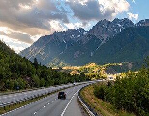 Fototapeta premium road to the mountains