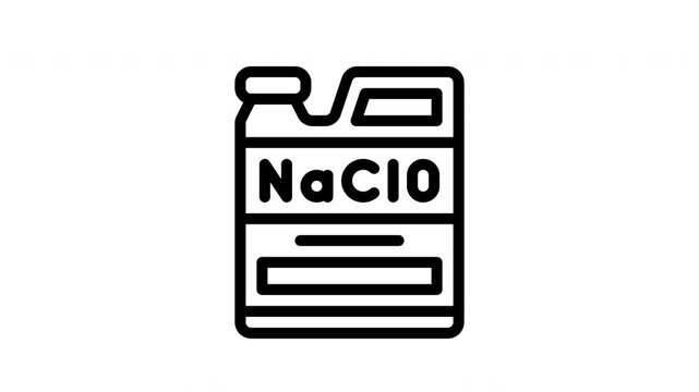 sodium hypochlorite minimalist stroke animation
