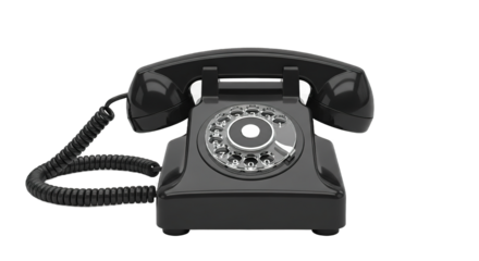 Vintage Black Rotary Telephone Communication Device