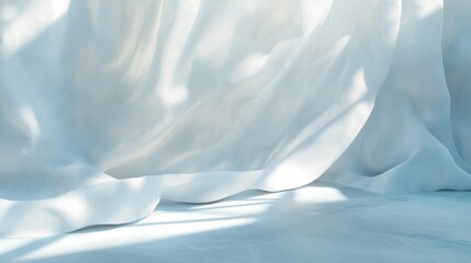Obraz premium Serene light drapes a soft flowing fabric.