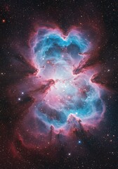 深紅と青の宇宙詩