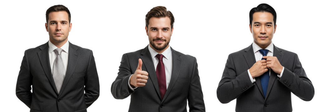 Confident business professionals showcase success and readiness for opportunity