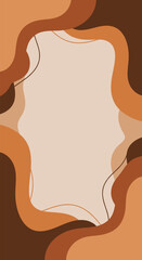 Abstract earthy organic shapes background with gentle curves and warm tones for your creative projects
