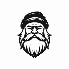 Vintage Santa Claus Illustration Vector Design Graphic Isolated Silhouette
