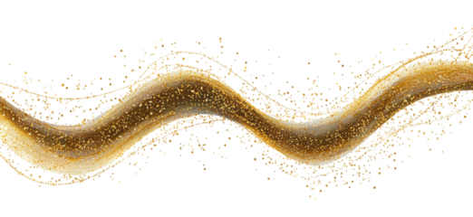 Golden Liquid Wave Splash on Black Background