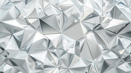 Geometric diamond prism pattern, silver and white tones, elegant luxury abstract background.