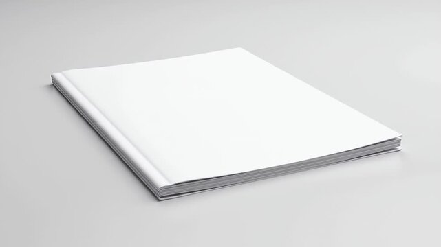 White Blank Book Mockup on Neutral Background
