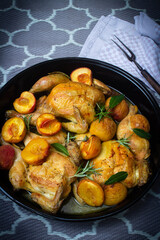 Huhn mit Pfirsich