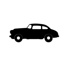 Obraz premium Silhouette of a classic car, an iconic symbol of automotive history