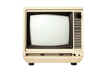 Vintage monitor screen showcasing a retro design with a classic aesthetic and manual controls, perfect for nostalgic enthusiasts and collectors interested in old technology