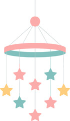 Obraz premium Baby Mobile Hanging Stars Nursery Decor Kids Room