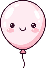 Obraz premium Cute Pink Smiling Balloon Happy Face Party Decoration