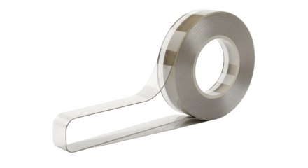 Roll of transparent tape isolated on transparent background studio shot