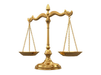 Golden Scales of Justice on Black Background