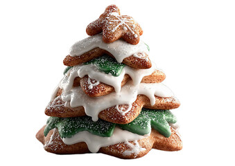 christmas cookies on white background