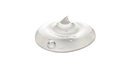 Transparent gel drop isolated on transparent background