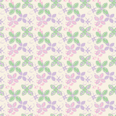 A calming pastel floral dance offering a moment of serenity and gentle reflection through a seamless