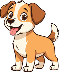 Cute Happy Puppy Dog Smiling Cartoon Childrens Book Character