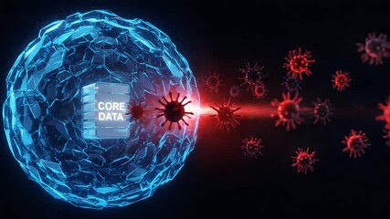 Data transfer affecting biological structure illustration - Powered by Adobe