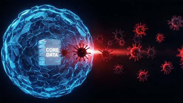 Data transfer affecting biological structure illustration - Powered by Adobe
