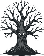 Dark Haunted Tree With Evil Eyes Halloween Decoration