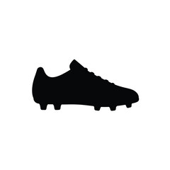 Black soccer shoe silhouette cleat footwear