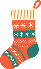 Christmas Stocking Holiday Patterned Sock Festive Decoration