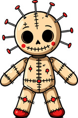 Cute Voodoo Doll Pinhead Stitch Toy for Halloween Decoration