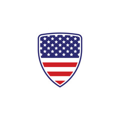 American Flag Badges Vector